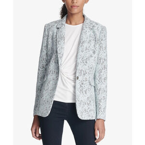 DKNY Womens Bonded Lace One Button Coat Size-6
